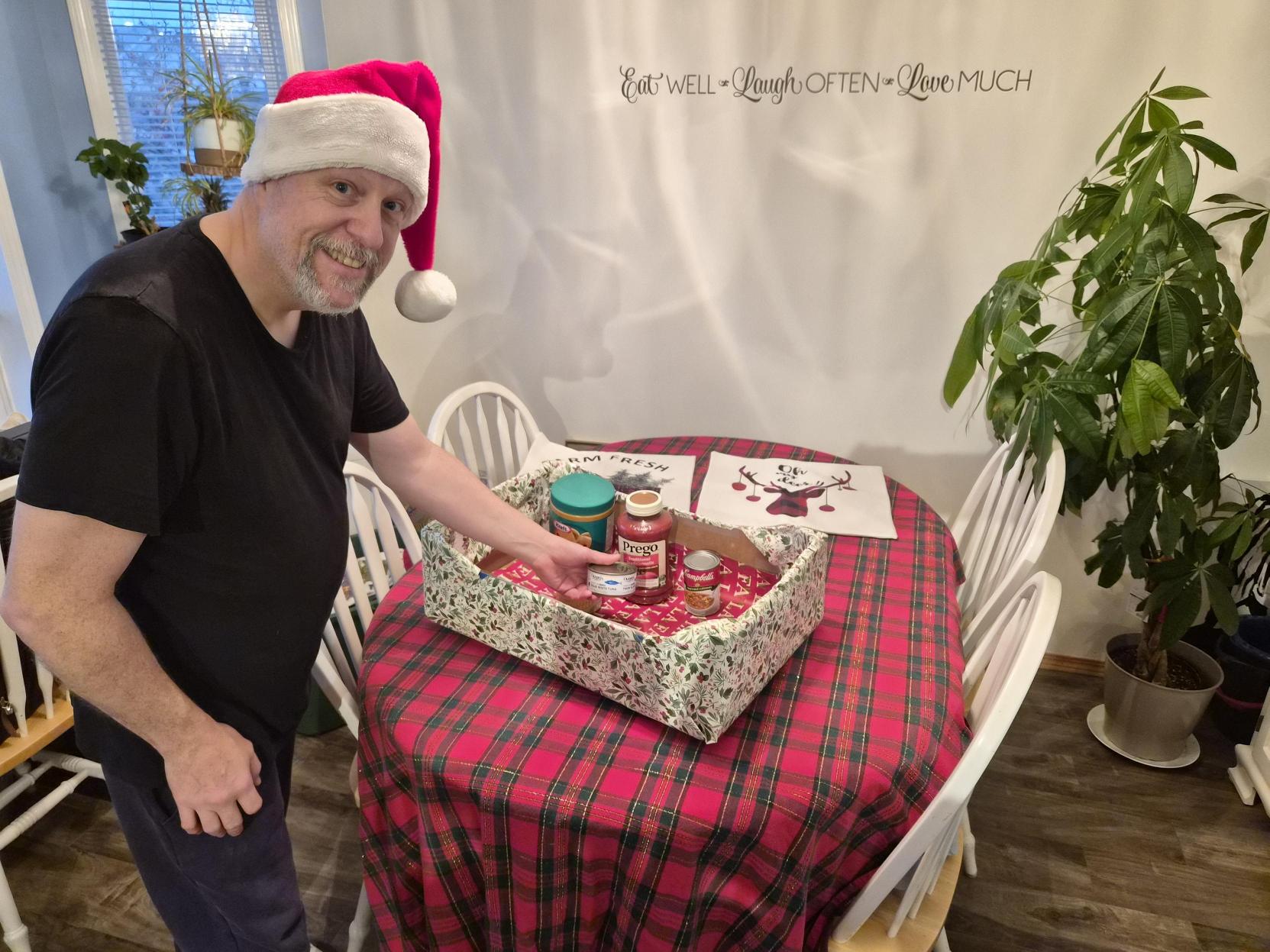 David Placing Items in Box